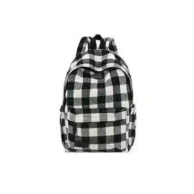 垣途者 经典格子百搭学生书包拉链开合 毛呢 双肩包 女款 多色