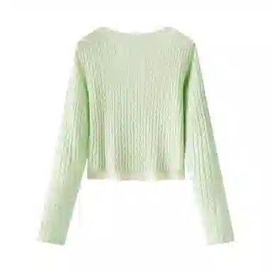 森马 短款假两件正肩绞花针织衫 女款