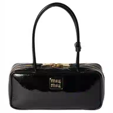 Miu Miu Leather Shoulder Bag Black