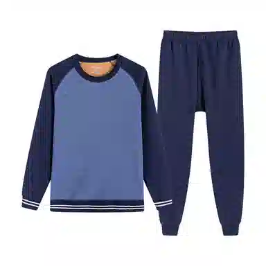 贴身领域 加绒加厚内衣防寒可外穿打底保暖套装 男款