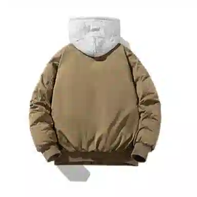 玉儿恋 复古简约工装飞行员夹克棉衣秋冬季加厚棒球外套棉服 男款