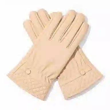 上海故事 秋冬奶油风外出御寒加厚保暖骑车防泼水防风户外分指触屏 聚酯纤维 绒线手套 女款