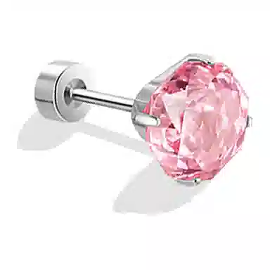 零界 华子 华子 轻奢爆闪高级感 日常个性设计小众静置氛围感闺蜜百搭玫瑰首饰 锆石 钛钢 耳钉 女款