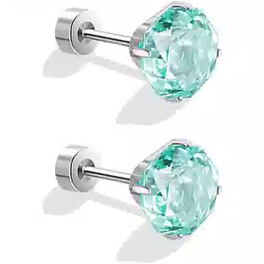 零界 华子 华子 轻奢爆闪高级感 日常个性设计小众静置氛围感闺蜜百搭玫瑰首饰 锆石 钛钢 耳钉 女款