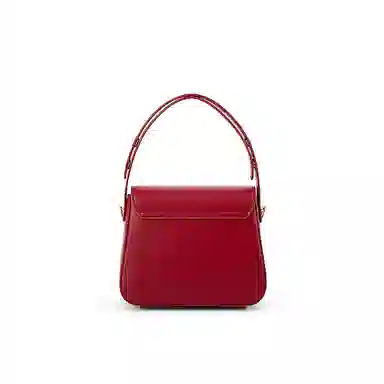 维尼奥 复古小众质感休闲简约高颜值时尚百搭 合成革 单肩斜挎包手提包 中号 女款 红色