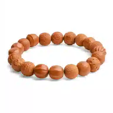 木盛缘 雕刻多宝佛珠单圈念珠文玩 猴头核桃 手串 男女同款情侣款