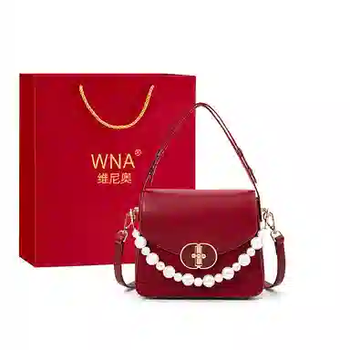 维尼奥 复古小众质感休闲简约高颜值时尚百搭 合成革 单肩斜挎包手提包 中号 女款 红色