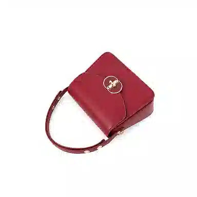 维尼奥 复古小众质感休闲简约高颜值时尚百搭 合成革 单肩斜挎包手提包 中号 女款 红色