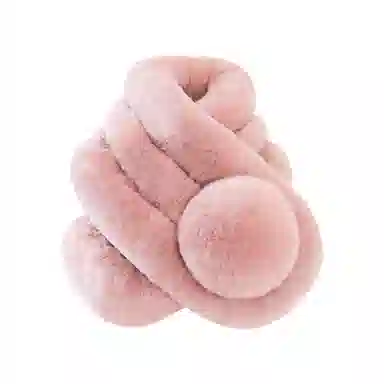 啄木鸟 甜美可爱软糯毛茸茸加绒加厚保暖防寒纯色高级感皮草时尚百搭 獭兔毛 绒线围巾 男女同款情侣款