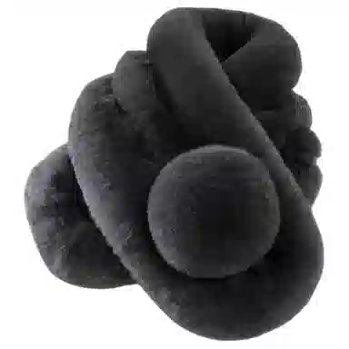 啄木鸟 甜美可爱软糯毛茸茸加绒加厚保暖防寒纯色高级感皮草时尚百搭 獭兔毛 绒线围巾 男女同款情侣款