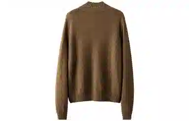 恒源祥 纯色半高领单排扣开衫毛衣 女款