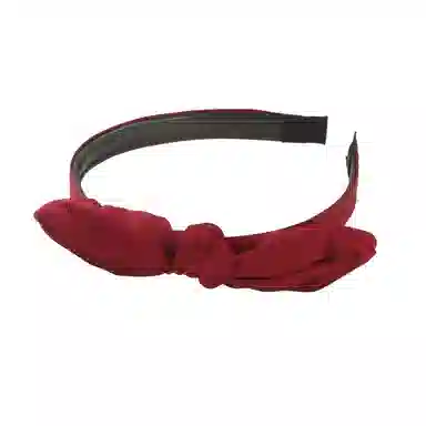 如花梦 韩版简约蝴蝶结宽边压发夹带齿防滑发卡纯色发饰 布艺 亚克力 发箍 女款