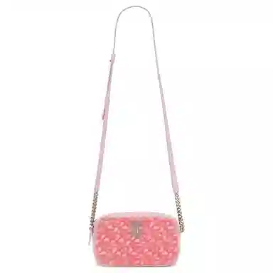 Burberry Lola Camera Bag TB Logo Matte Chain Pink