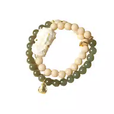 書卓 干磨鬼斧神工菲律宾料奶白干磨籽极限弧归圆度细孔手工打磨#好运 升学上岸 时来运转 白玉菩提 手串 男女同款情侣款