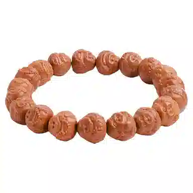 木盛缘 手工精雕弥勒佛财神佛珠 猴头核桃 手串 男女同款情侣款