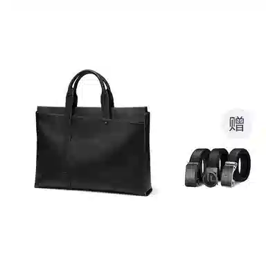 GOLF Business Leather Briefcase Large Black