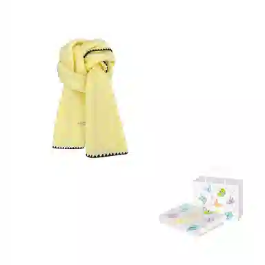 浪莎 超软糯锁边含羊毛围巾女生冬季纯色加厚保暖百搭韩系氛围感围脖护颈披肩 男女同款情侣款 礼盒装 绒线围巾 男女同款情侣款