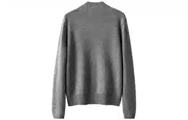 恒源祥 纯色半高领单排扣开衫毛衣 女款