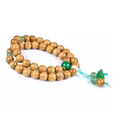 物㯖 八方来财诸事顺遂平安喜乐招财进宝国潮中式双圈文玩手链轻奢简约佛珠念珠考试上岸送礼盒#好运 奶香木 手串 男女同款情侣款