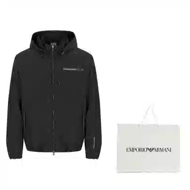Emporio Armani EA7 SS24 Hoodie Jacket Black