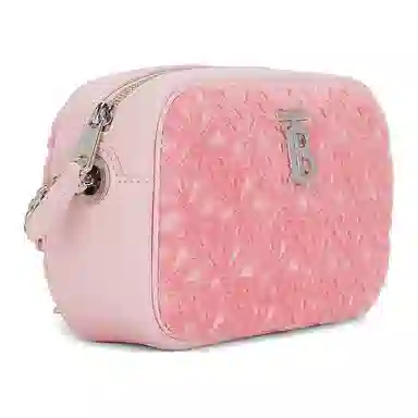 Burberry Lola Camera Bag TB Logo Matte Chain Pink