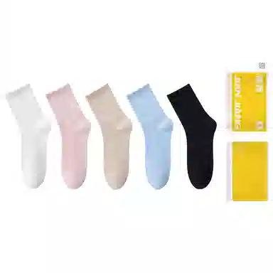 健将 防臭抑菌袜莫兰迪色系百搭休闲棉袜中筒袜 女款 礼袋组合装