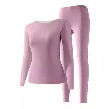 二三二三 无痕加厚发热修身打底舒适亲肤秋衣秋裤温暖发热保暖套装 女款 紫色