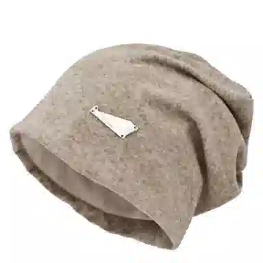 浪莎 休闲堆堆帽 秋冬季纯色银标美式慵懒风大头围套头帽素颜遮脸冷帽 聚酯纤维 帽子 男女同款情侣款