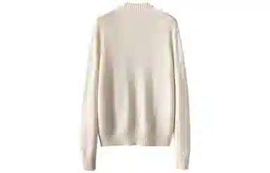 恒源祥 纯色半高领单排扣开衫毛衣 女款