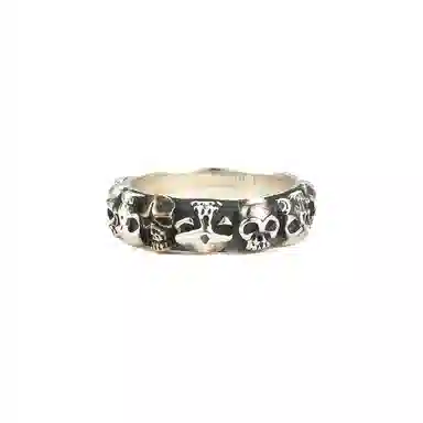 Ruibeila Punk Skull 925 Silver Ring