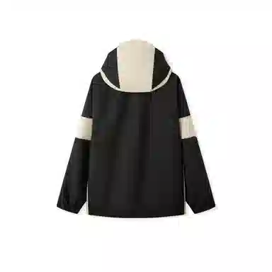 森马 防风防雨拼接连帽宽松拉链夹克外套 男款