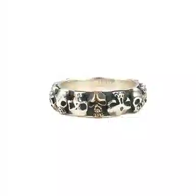 Ruibeila Punk Skull 925 Silver Ring