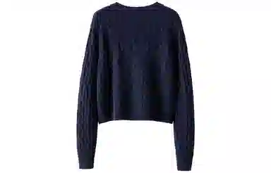 恒源祥 纽扣绞花休闲舒适开衫毛衣 女款