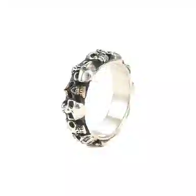 Ruibeila Punk Skull 925 Silver Ring