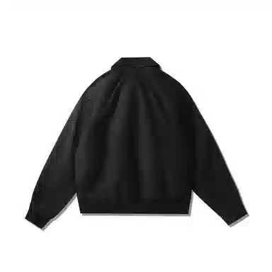 我是大卫 帅气百搭宽松休闲潮牌韩版棒球服夹克外套 男女同款 黑色