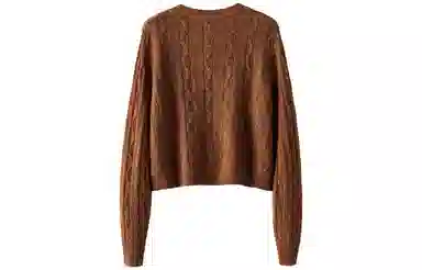 恒源祥 纽扣绞花休闲舒适开衫毛衣 女款