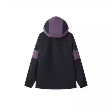 森马 防风防雨拼接连帽宽松拉链夹克外套 男款