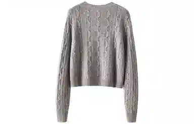 恒源祥 纽扣绞花休闲舒适开衫毛衣 女款