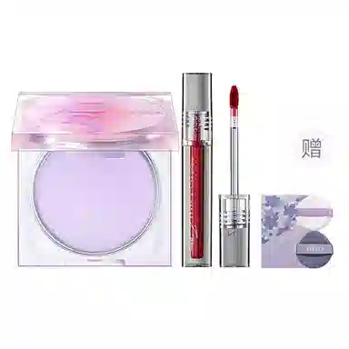 滋色 柔焦定妆膏粉冻持妆口红彩妆套装 丝绒持久雾面