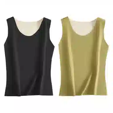 二三二三 纯色无痕自发热打底内搭保暖上装 女款