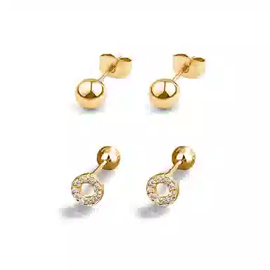 饰伴 星芒凝萃 简约闪耀 国潮复古简约通勤 轻奢小众高级感优雅精致 合金/锆石 耳钉 女款