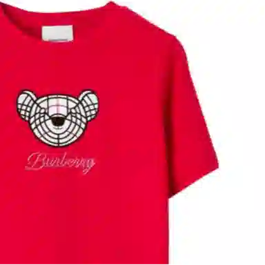 Burberry Teddy Bear Logo T-Shirt Bright Pink