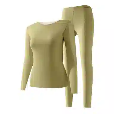 二三二三 无痕加厚发热修身打底舒适亲肤秋衣秋裤温暖发热保暖套装 女款 紫色