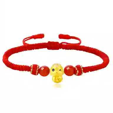 幸囍礼 好运来财萌趣眨眼小蛇 可爱灵蛇国风转运 诸事顺遂本命年轻奢配饰 玛瑙 手链 男女同款情侣款