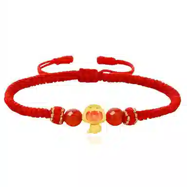 幸囍礼 福运铜钱蛇 幸运生肖蛇本命年转运 萌趣可爱财源广进小众手饰 玛瑙 手链 男女同款情侣款