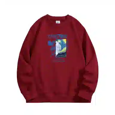 莫代尔 舒适亲肤潮流休闲时尚圆领字母长袖上衣可外穿打底衣 男女同款