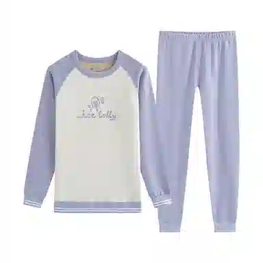 贴身领域 少女加绒加厚磨毛青少年可爱甜美亲肤舒适秋衣秋裤防寒冬季保暖套装 女款