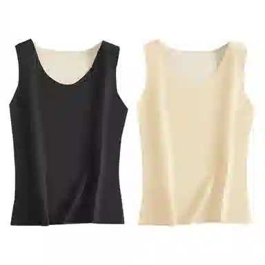 二三二三 纯色无痕自发热打底内搭保暖上装 女款