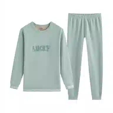 贴身领域 加绒加厚可爱青少年甜美亲肤舒适秋衣秋裤防寒冬季保暖套装 女款