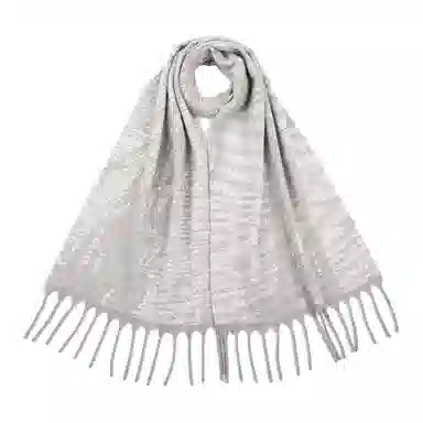 红豆 保暖加厚时尚百搭 羊毛 绒线围巾 女款